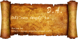 Dénes Angéla névjegykártya